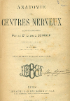 Portada del llibre Edinger L. Anatomie des centres nerveux. Paris: J.-B. Baillière et fils, 1889.