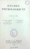 Portada del llibre Guillain G, Alajouanine T. Études neurologiques: quatrième série. Paris: Masson et Cie, 1930.