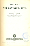 Portada del llibre Pi i Sunyer A. Sistema neurovegetativo. México [etc.]: UTHEHA, 1947.