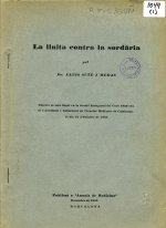 Portada de Suñé i Medan, Lluís, La Lluita contra la sordària. Barcelona: s.n.; 1933.