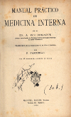 Portada de <<Manual Práctico de Medicina Interna. 1a edición>> Reimpressió a càrrec del Laboratori del Phosphorrenal Robert.