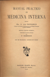 Portada de <<Manual Práctico de Medicina Interna. 2a edición>>. Reimpressió de l'any 1940.
