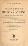 Portada de <<Manual Práctico de Medicina Interna: compendio de patología y clínica médicas. 3a edición>>
