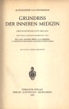 Portada de <<Grundriss der inneren Medizin. 22 Auflage>>