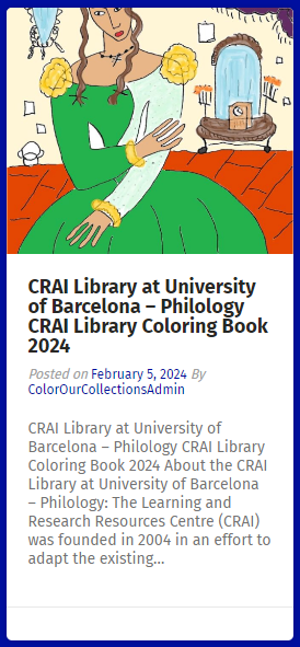 Novena edició de #ColorOurCollections amb la participació del CRAI de la UB