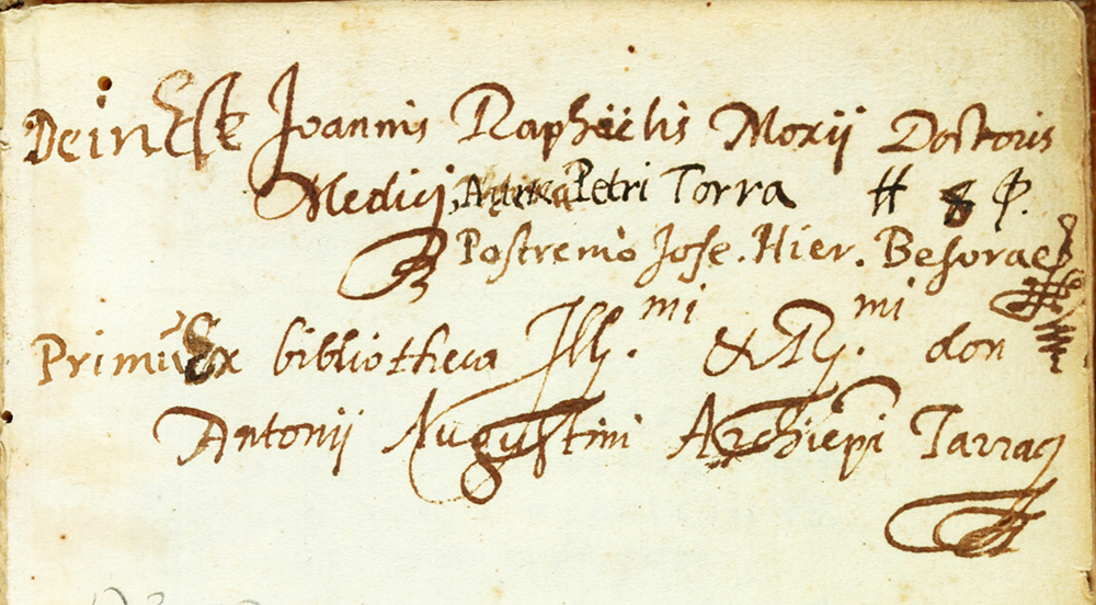 Nota manuscrita trobada a Fragmenta poetarum veterum latinorum quorum opera non extant