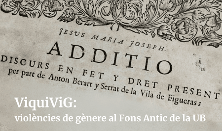 ViquiViG: violències de gènere a partir del Fons Antic de la Universitat de Barcelona