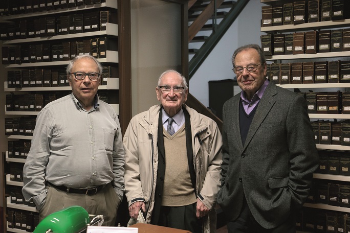 Acadèmics bibliotecaris: J.Font, J. Castells i J. Casabó (2016)