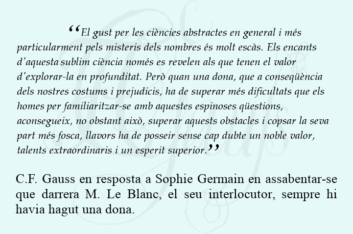 Resposta de Gauss a Sophie Germain