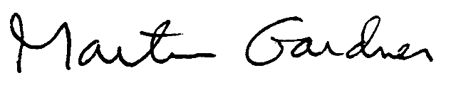 Signatura de Martin Gardner