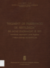 Portada del llibre: Regiment de preservació de pestilència de Jacme d’Agramont S.XIV : introducció, transcripció i estudi lingüístic.