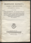 Portada del llibre: Pharmaciae elementa chemiae recentioris fundamentis innixa.