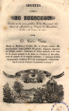 Portada del llibre: Apuntes acerca la catarata : leidos en la sesion pública de la Nacional Academia de Medicina y Cirujía de Barcelona, el dia 3 de enero de 1842.