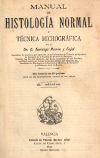 Portada del llibre: Manual de histología normal y técnica micrográfica.