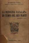 Portada del llibre: La Medicina catalana en temps del rey Martí : remembrem lo passat.