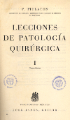 Portada del llibre: Lecciones de patología quirúrgica.