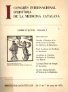 Portada del llibre: I Congrés Internacional d’Història de la Medicina Catalana : Barcelona-Montpeller de l’1 al 7 de juny de 1970.