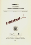 Portada del llibre: Gimbernat : revista catalana d'història de la medicina i de la ciència.