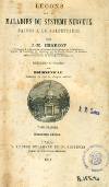 Portada del llibre Charcot JM, Bourneville DM. Leçons sur les maladies du système nerveux: faites a la Salpêtrière. Paris: A. Delahaye, 1875.