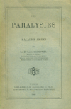 Portada del llibre Landouzy L. Des paralysies dans les maladies aigues. Paris: Baillière, 1880.