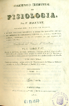 Portada del llibre Magendie F. Compendio elemental de fisiología. Barcelona: Impr. de la viuda e hijos de Don Antonio Brusi, 1828.