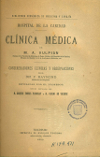 Portada del llibre Vulpian EFA. Hospital de la Caridad: clínica médica. Madrid: Impr. de Enrique Teodoro, 1880.
