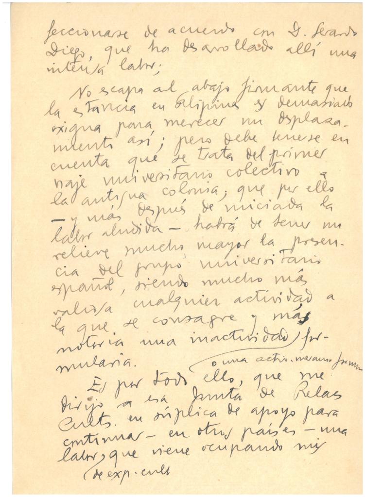 76. Draft of the chronicle about the arrival in La Havana, the warm welcome and the projects to make in the isle.