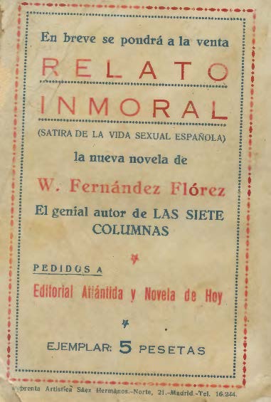 La Novela de Hoy 292. Desembre 1927