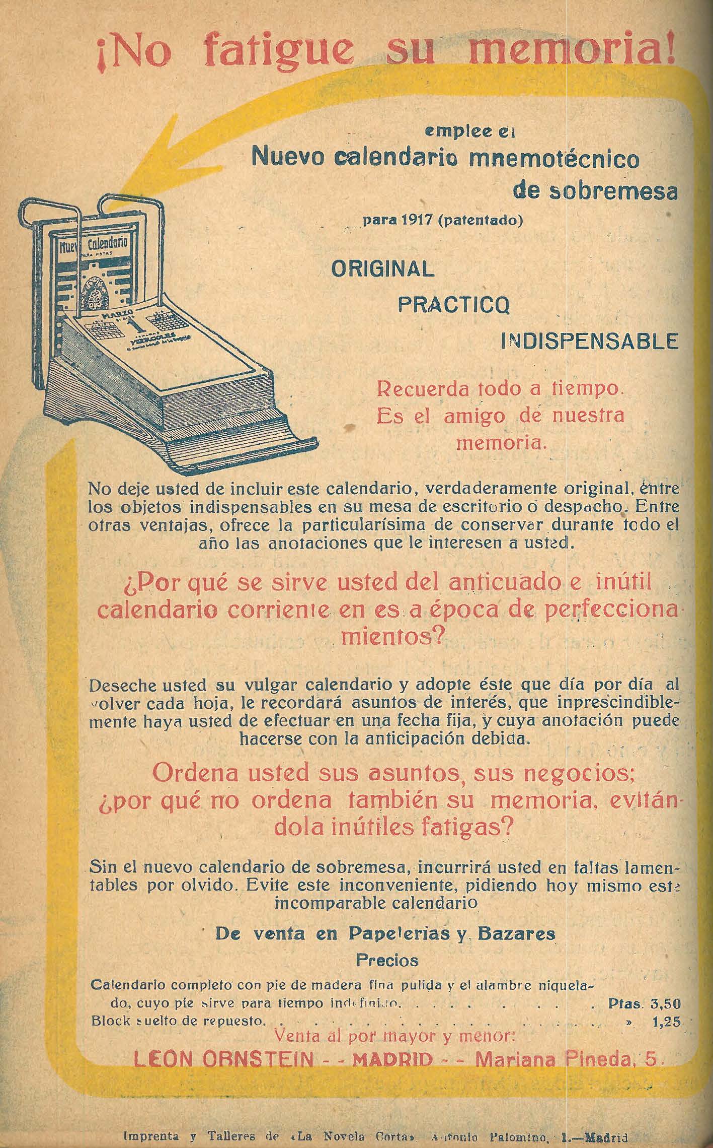 La Novela Teatral, 3. Desembre 1916