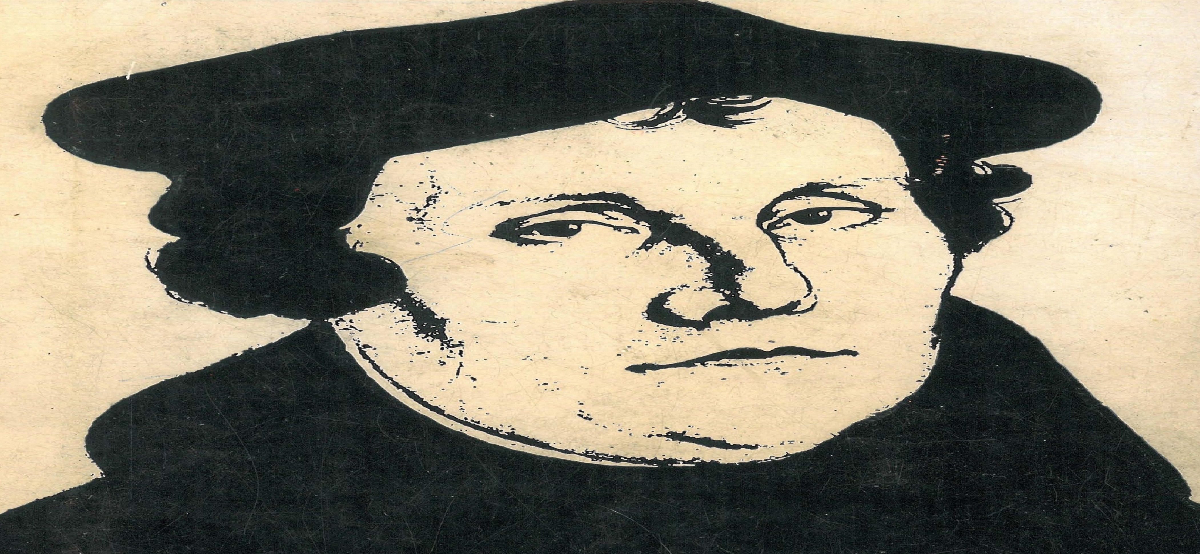 02. Retrato de Martín Lutero por Lucas Cranach. En: Albert GREINER (1968). &quot;Lutero&quot;. Barcelona : Aymá.