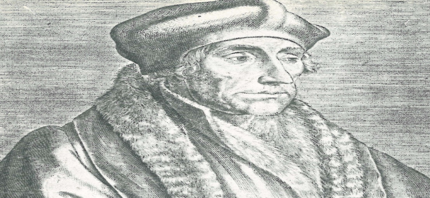 05. Erasmo de Rotterdam. Grabado por Philippe Galle. En: Marcel BATAILLON (1966). &quot;Erasmo y España&quot;. México : Fonde de Cultura Económica.