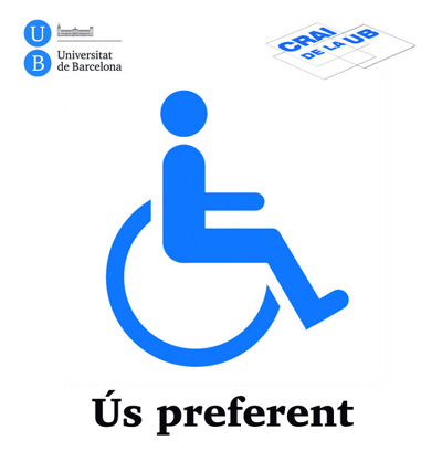 Adhesiu per a les taules reservades per a persones amb discapacitat 