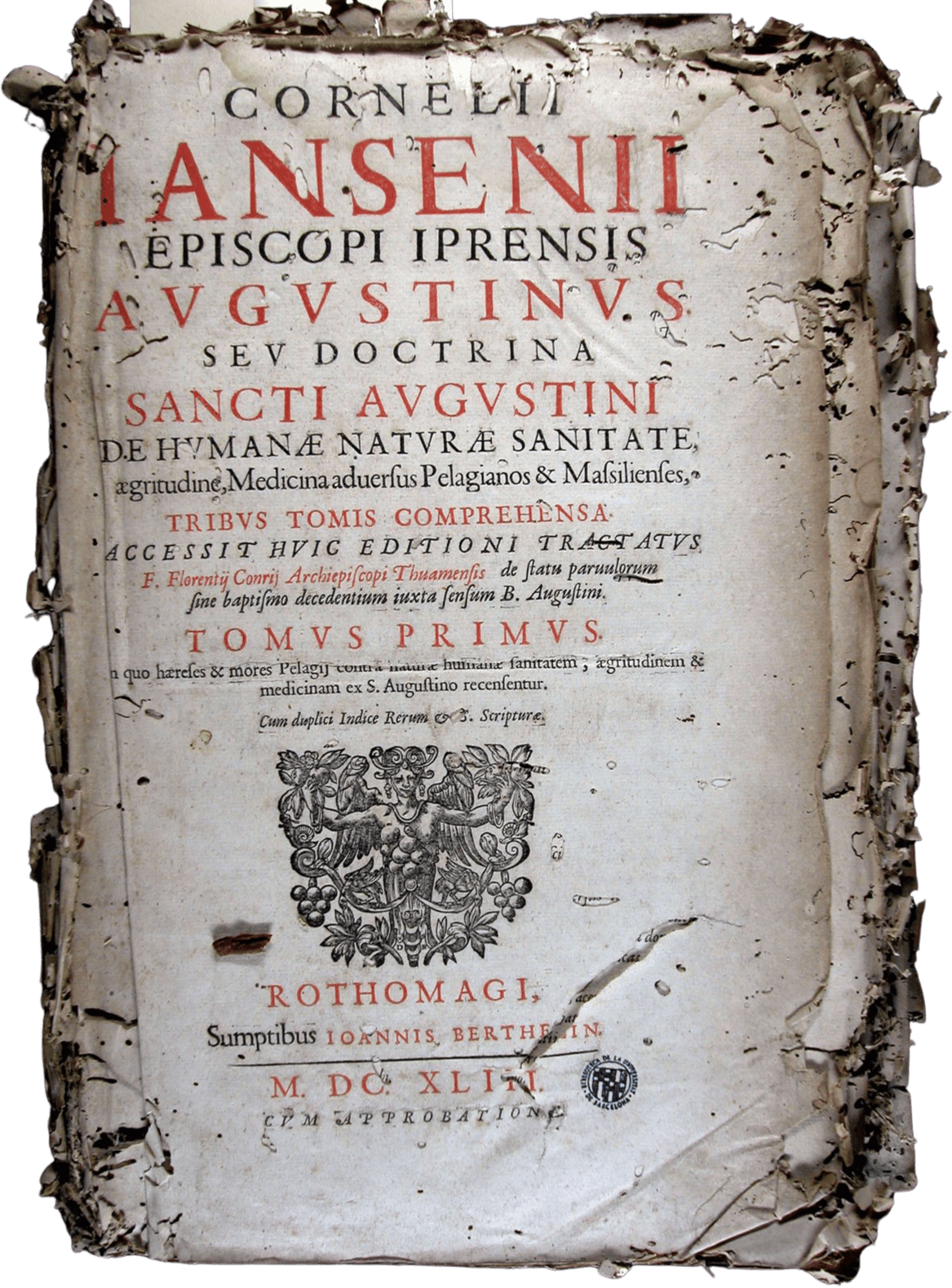 Jansen, Cornelis, 1585-1638. Augustinus