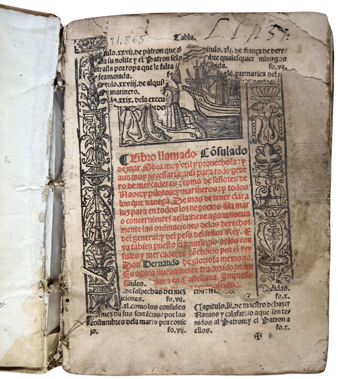 Libro llamado Co[n]sulado de mar