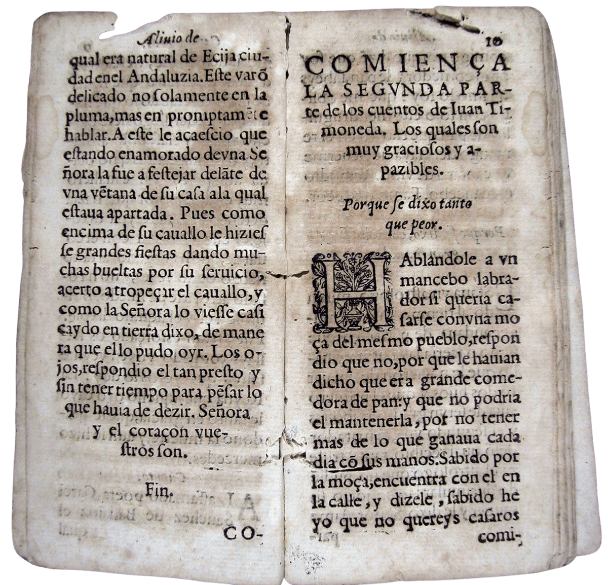 Timoneda, Joan, ca. 1500-1583. [Alivio de caminantes] ...