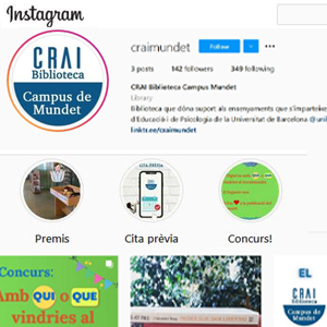 Nou canal d'Instagram al CRAI: @craimundet