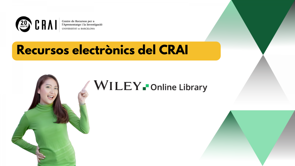El CRAI de la UB ofereix accés a la col·lecció d'ebooks de Wiley