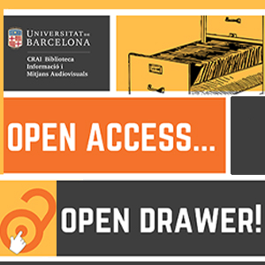 Exposició interactiva Open access, Open Drawer al CRAI Biblioteca d'Informació i Mitjans Audiovisuals