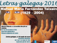 Manuel María al CRAI Biblioteca de Lletres. Mostra bibliogràfica per al Dia das Letras Galegas 2016