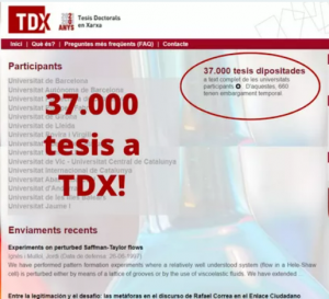 La Universitat de Barcelona introdueix la tesi número 37000 del repositori TDX 