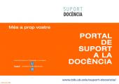 Imatge del díptic de la postal de promoció del Portal de Suport a la Docència (PSD) (2008)