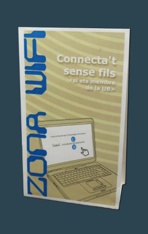 Imatge del cartell de sobretaula indicant zona Wi-fi (2006)