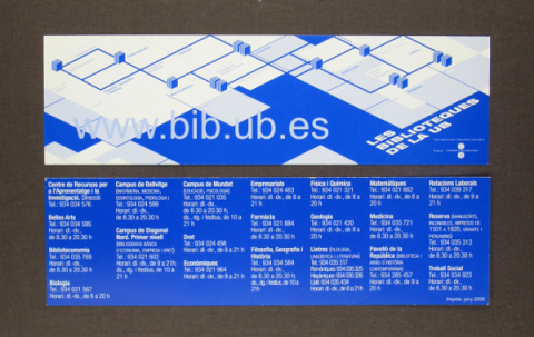 Punt de llibre CRAI Biblioteques (2006)