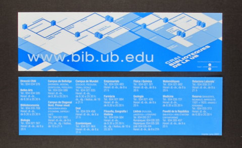 Imatge del punt de llibre CRAI Biblioteques (2007)