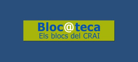 Imatge del botó per accedir als blocs del CRAI UB des del Web (2008)