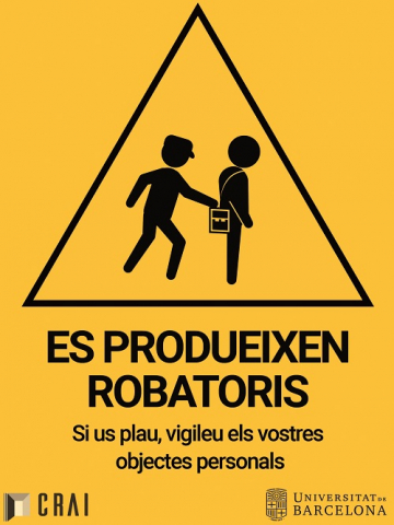 Cartell avís robatoris