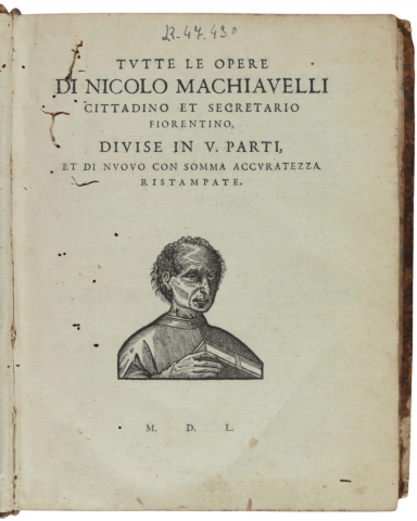 Machiavelli, Niccolò. Tutte le opere
