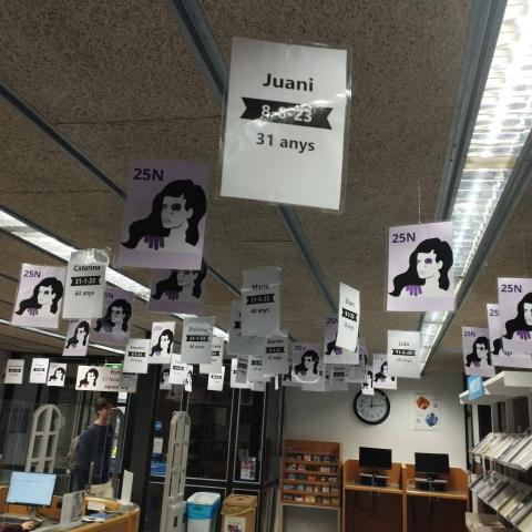 Cartells per visibilitzar la violència de gènere al CRAI Biblioteca d’Economia i Empresa