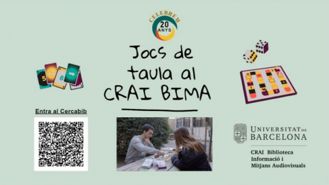 Nova guia de jocs de taula del CRAI Biblioteca d'Informació i Mitjans Audiovisuals