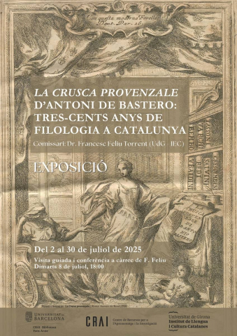 Nova exposició del CRAI Biblioteca de Fons Antic: La Crusca provenzale d’Antoni de Bastero: tres-cents anys de filologia a Catalunya